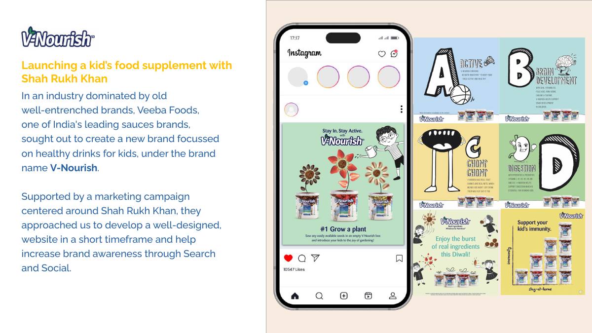 V-Nourish — Social campaign with a celebrity-led launch