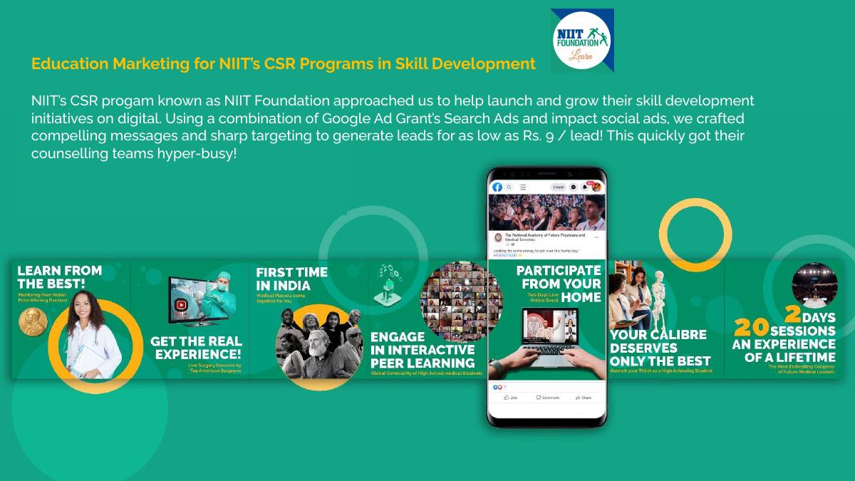 NIIT Foundation — Education marketing for CSR skill development